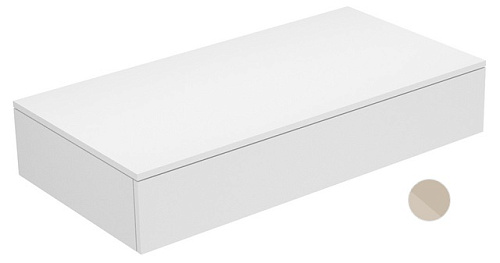 Тумба Keuco 31750840000 Edition 400 боковая 105х53.5 см, белый глянцевый/стекло глянцевое кашемир купить недорого в интернет-магазине Керамос