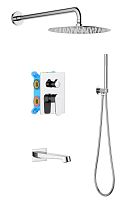 Душевой комплект Aquatek AQ1273CR Оберон Set 4 в 1, хром
