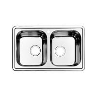 Мойка, нержавеющая сталь, полированная, 2 чаши, 780*480, Strit S, IDDIS, STR78P2i77