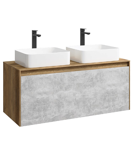 Тумба под раковину Aqwella Mobi MOB0112DB+MOB0712BS купить недорого в интернет-магазине Керамос