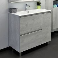 Тумба Comforty 00-00001972 Верона напольная 90х47 см, с раковиной Quadro 90, дуб белый