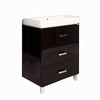 Тумба Акватон 1A169101AM950 Америна 80 М под раковину, 76х44 см, черный/хром глянец