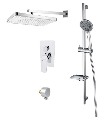 Комплект Aquatek AQ1074CR Вега для ванной Set 4 в 1 (AQ1046CR + AQ2081CR + AQ2454CR + AQ2011CR), хром