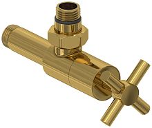 Вентиль Сунержа 03-1408-1212 угловой, (крест) G 1/2" НР х G 1/2" НР, золото