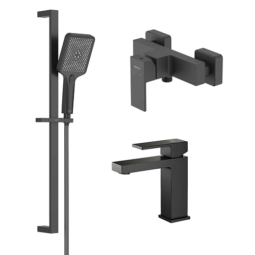 Комплект Aquatek AQ1631MB Либра для ванной Set 3 в 1 (AQ1610MB + AQ1660MB + AQ2019MB), черный матовый Комплект Aquatek AQ1631MB Либра для ванной Set 3 в 1 (AQ1610MB + AQ1660MB + AQ2019MB), черный матовый