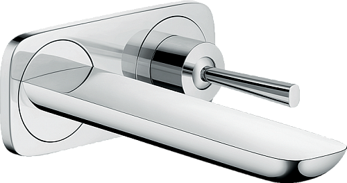 Смеситель для раковины однорычажный, стеновой Hansgrohe Pura Vida 15084000 купить недорого в интернет-магазине Керамос