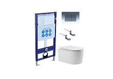 Комплект: Унитаз, Инсталляция, Кнопка смыва Aquatek Мия SET AQUATEK МИЯ-010 4в1
