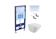 Комплект Aquatek SET Лира-009 4 в 1: рама Standard INS-0000012 + крепеж KKI-0000002 + кнопка KDI-0000009 + унитаз AQ1155-00 с крышкой-сиденьем Soft-close, белый Комплект Aquatek SET Лира-009 4 в 1: рама Standard INS-0000012 + крепеж KKI-0000002 + кнопка KDI-0000009 + унитаз AQ1155-00 с крышкой-сиденьем Soft-close, белый