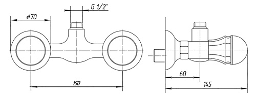 Смеситель для душа Migliore ML.KRN-4747.CRDO Смеситель для душа Migliore ML.KRN-4747.CRDO