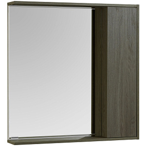 Зеркальный шкаф Акватон 1A228302SXC80 Стоун 80х83 см, грецкий орех