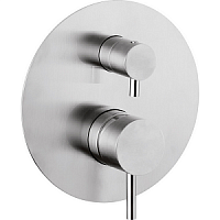 Смеситель для ванны  Cisal XI000210D1  Xion Встраиваемый  для ванны/душа,внешняя и внутренняя части в комплекте, цвет нержавеющая сталь