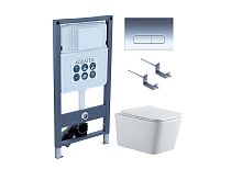 Комплект: Унитаз, Инсталляция, Кнопка смыва Aquatek ЛИБРА New SET AQUATEK ЛИБРА N PNS-07 4в1