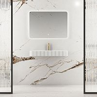 Раковина Vincea VWB-6SG90MW из искусственного камня, 90х46 см, подвесная, белый матовый