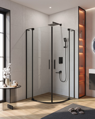 Душевой уголок CEZARES SLIDER-R-2-90/100-C-NERO Душевой уголок CEZARES SLIDER-R-2-90/100-C-NERO