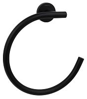 Полотенцедержатель-кольцо Aquatek AQ4012MB Вега, черный матовый