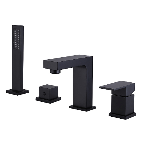 Смеситель ABBER AF8213B Daheim на борт ванны, черный матовый Смеситель ABBER AF8213B Daheim на борт ванны, черный матовый