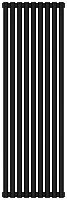 Радиатор Сунержа 31-0302-1209 Эстет-11 отопительный н/ж 1200х405 мм/ 9 секций, матовый черный
