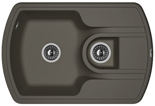Мойка для кухни Florentina 20.200.D0760.302 Нире 76х51 см, с крылом, антрацит Мойка для кухни Florentina 20.200.D0760.302 Нире 76х51 см, с крылом, антрацит снят с производства
