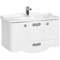 Тумба Акватон 1A1556K0VN010 Венеция с раковиной, 90х44 см, белый