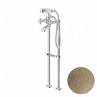 Смеситель Gattoni 1050510V0br Versilia для ванны с душем, с комплектом (2 шт) ножки для напольной установки смесителя,  цвет бронза