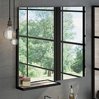 Зеркало Comforty 00004147992 Дюссельдорф подвесное 90х80 см, черный