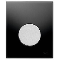 TECE 9242655 TECEloop Urinal. Панель смыва, стекло черное, клавиша хром матовый.