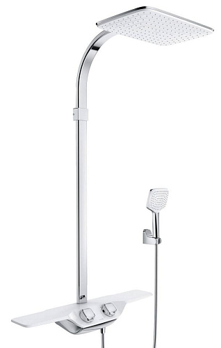 Душевая система Kludi 8020091-00 Cockpit Discovery c термостатом, белый,хром