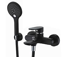 Смеситель WasserKRAFT 7401 Elbe для ванны, с коротким изливом, черный Soft-touch Смеситель WasserKRAFT 7401 Elbe для ванны, с коротким изливом, черный Soft-touch