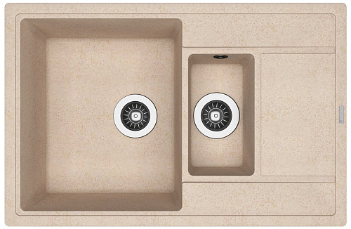 Мойка для кухни Florentina 20.250.D0780.107 Липси 78х51 см, с крылом, песочная снят с производства
