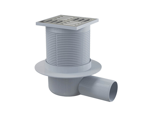 Душевой трап Deante KOS_001C с решеткой из нержавеющей стали 100х100 мм, D50, хром