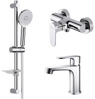 Комплект Aquatek AQ1231CR Оберон для ванной Set 3 в 1 (AQ1210CR + AQ1260CR + AQ2014CR), хром