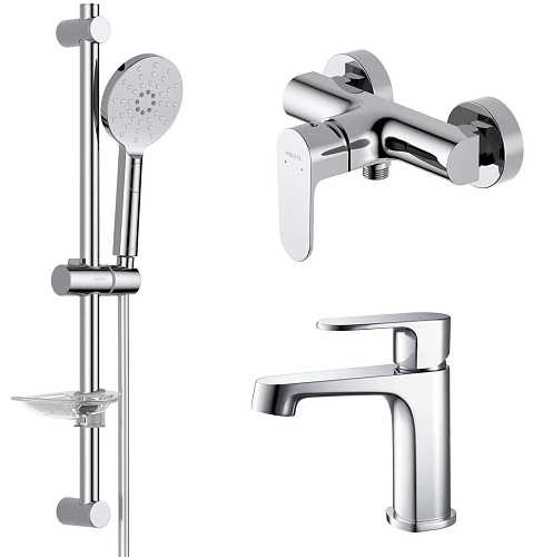 Комплект Aquatek AQ1231CR Оберон для ванной Set 3 в 1 (AQ1210CR + AQ1260CR + AQ2014CR), хром