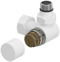 Вентиль Сунержа 30-1407-1234, 3D, правый, (под шестигранник) G 1/2" НР х G 3/4" НГ, матовый белый