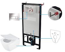 Комплект Deante CDZS6ZPW Anemon Zero: инсталляции с унитазом, клавиша хром