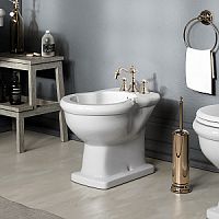 Биде приставное TW Bristol TWBR06-3 bi*3, 36х55 см, с тремя отверстиями, белое