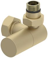 Вентиль Сунержа 022-1403-1234, 3D, правый, (цилиндр) G 1/2" НР х G 3/4" НГ, матовая шампань