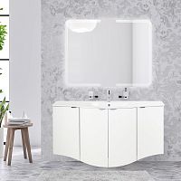 Раковина Cezares 82411 STING стеклянная 138x52 см, белый