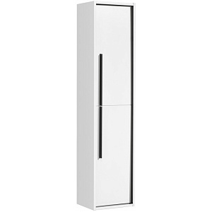 Шкаф - колонна Акватон 1A239203RVX20 Ривьера 32х136 см, белый матовый,черный матовый