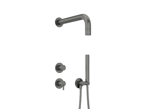 Набор Deante NQS_D9XK Silia для душа скрытого монтажа, Titanium (титан) Набор Deante NQS_D9XK Silia для душа скрытого монтажа, Titanium (титан)