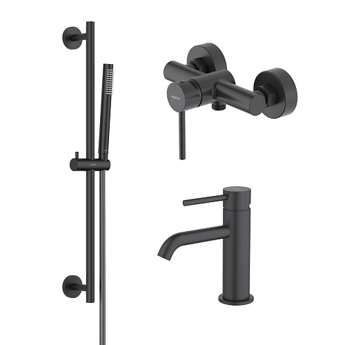 Комплект Aquatek AQ1331MB Европа для ванной Set 3 в 1 (AQ1310MB + AQ1360MB + AQ2012MB), черный матовый Комплект Aquatek AQ1331MB Европа для ванной Set 3 в 1 (AQ1310MB + AQ1360MB + AQ2012MB), черный матовый