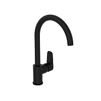 Смеситель Vitra A4341936EXP Flow Soft для кухни с изливом C-типа, черный матовый Смеситель Vitra A4341936EXP Flow Soft для кухни с изливом C-типа, черный матовый