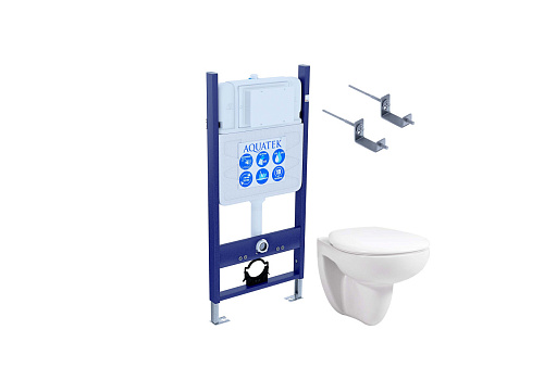 Инсталляция с подвесным унитазом Aquatek КАИР SET AQUATEK КАИР KKI/14 Инсталляция с подвесным унитазом Aquatek КАИР SET AQUATEK КАИР KKI/14