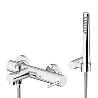 Смеситель Gattoni 2201/22С0cr Easy для ванны с ручной лейкой, излив 147 мм цвет: хром