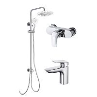 Комплект Aquatek AQ1036CR Вега для ванной Set 3 в 1 (AQ1010CR + AQ1060CR + AQ2046CR), хром