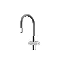 Смеситель Sancos SC4004CH Lucia для кухни с возможностью подключения фильтра для воды, хром/серый Смеситель Sancos SC4004CH Lucia для кухни с возможностью подключения фильтра для воды, хром/серый