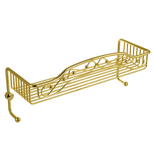 Решетка Migliore 22048 Complementi большая одинарная с двумя крючками, золото купить недорого в интернет-магазине Керамос