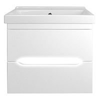 Тумба Loranto CS00044713 Арфа с раковиной, подвесная, 60х40 см, белая