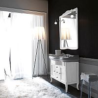 Зеркало Kerasan Retro 7345 30 в деревянной раме 92 x 116, цвет белый матовый