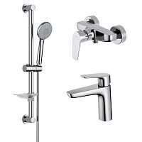 Комплект Aquatek AQ1131CR Бетта для ванной Set 3 в 1 (AQ1110CR + AQ1160CR + AQ2013CR), хром