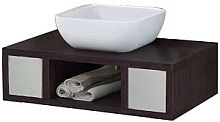 Тумба под раковину Акватон Интегро 80 1A143001INH10 венге шпон, 80х23х50